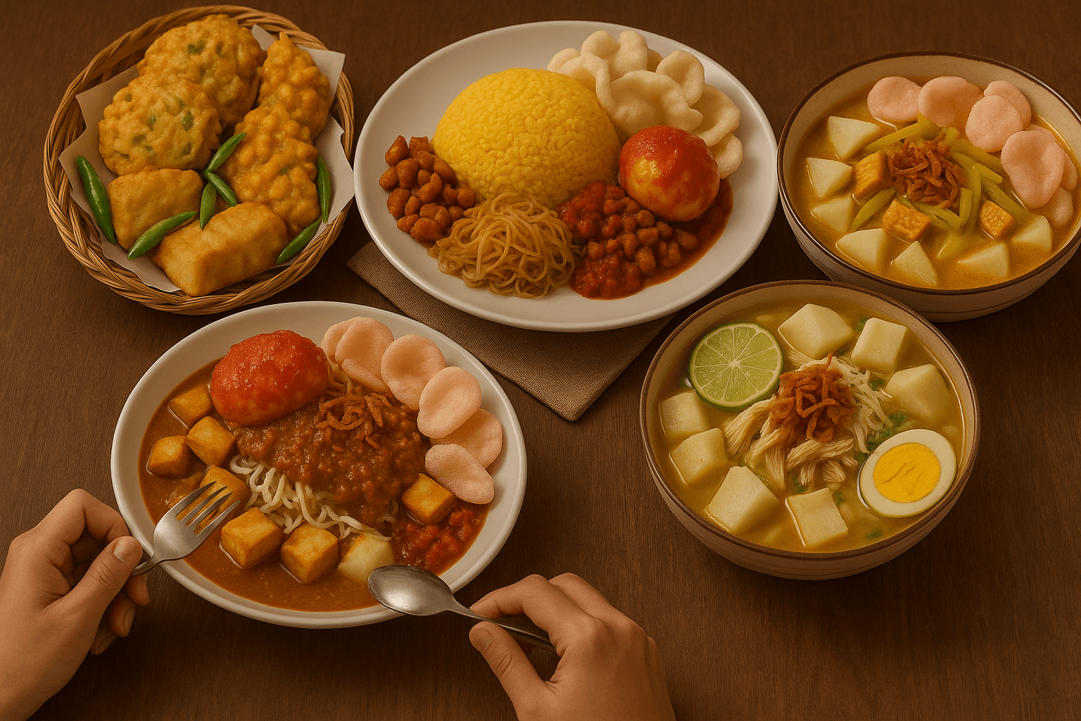 Warung Sarapan Nyay-Iron background